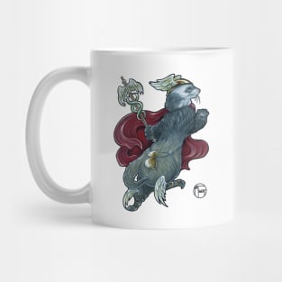 Hermes Ferret - Black Outline - No Background Mug